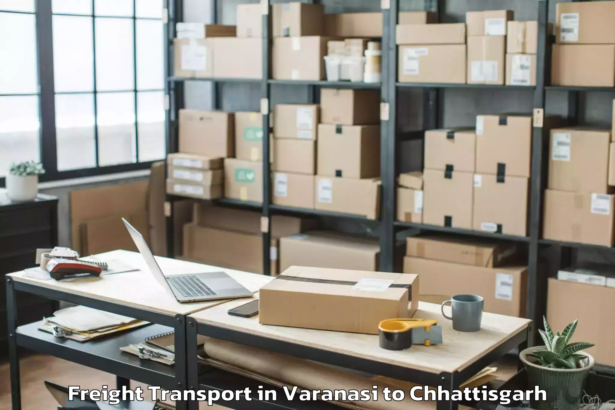 Varanasi to Op Jindal University Raigarh Freight Transport Booking